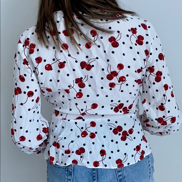 Topshop Cherry Polka Dot Top 🍒 - Picture 2 of 8